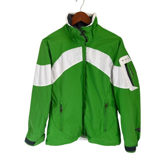 Columbia Womens Interchange Vertex Jacket S Green & White Core Snow Ski Coat - Picture 1 of 14